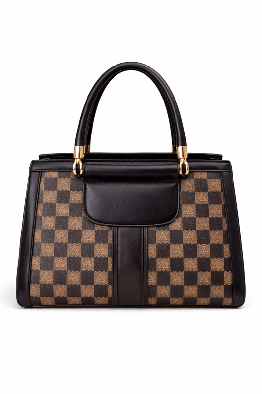 Noir Élan Checkmate Satchel