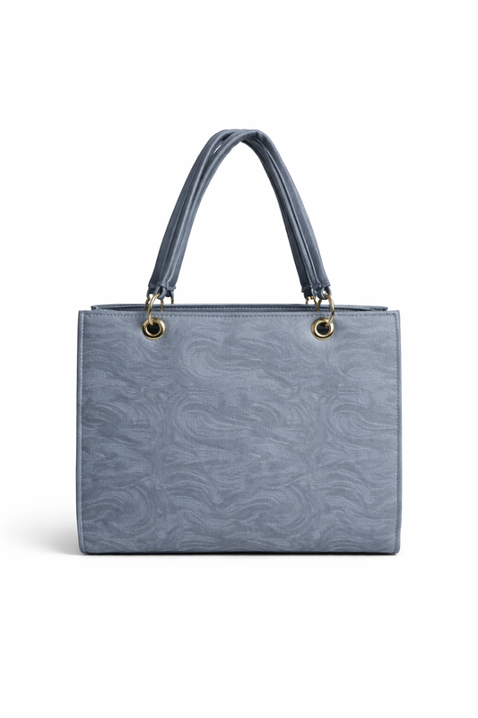 Elegance Structured Tote – Soft Grey