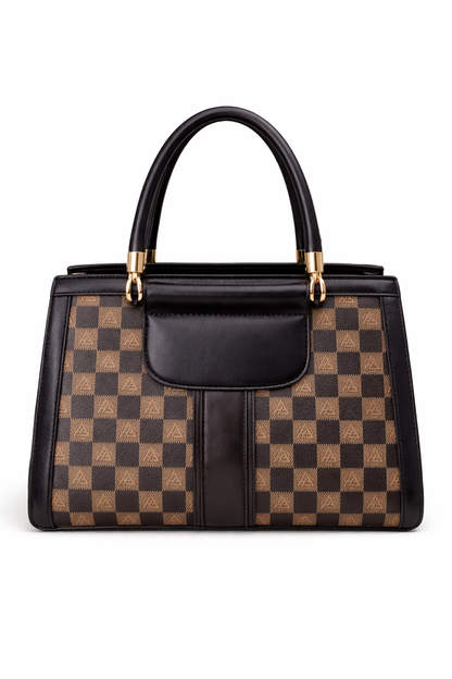 Noir Élan Checkmate Satchel