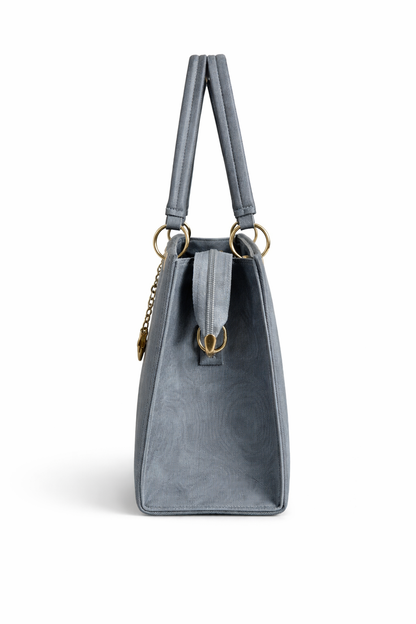 Elegance Structured Tote – Soft Grey