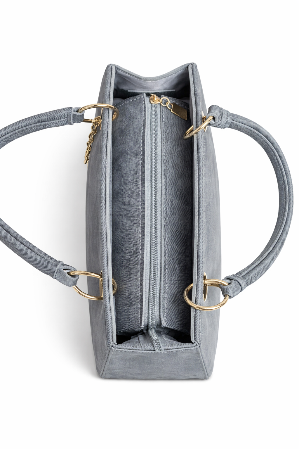 Elegance Structured Tote – Soft Grey